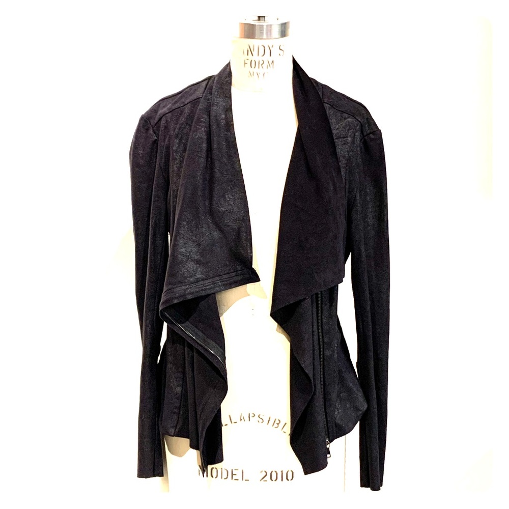 BNCI Black Asymmetrical Zip Light Motor Jacket - Picture 2 of 4